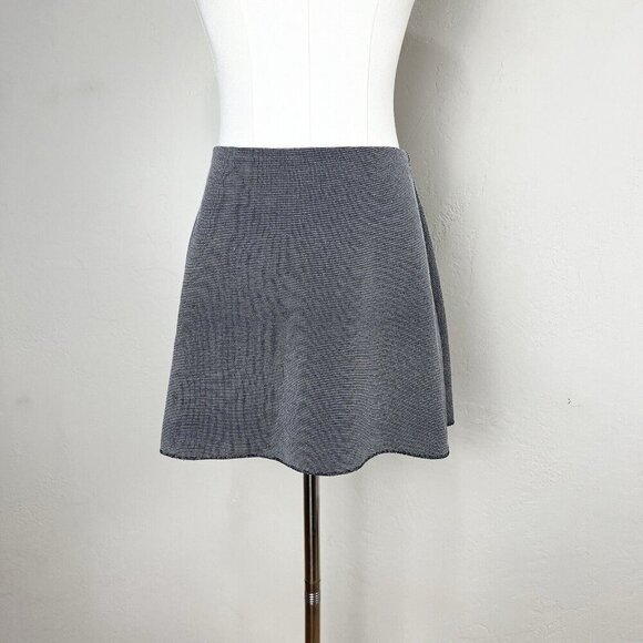 Zara Mini Skirt Pull On Elastic Waist Black White Dot  A-Line Size‎ Small - Picture 1 of 9